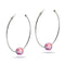 Nébuleuse Rose | Argent | Boucles d'oreilles créoles verre galaxie